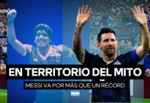 Messi y Maradona se reúnen dentro de la leyenda del Argentina-Inglaterra